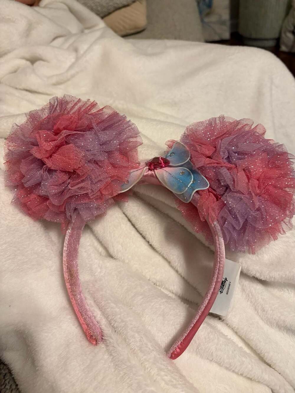 Disney Parks Minnie Mouse Fairy Butterfly Tulle Ear Headband